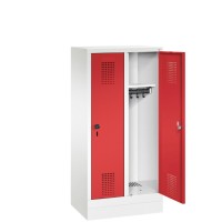Low model 2-person primary school locker on pedestal (130 cm hig..